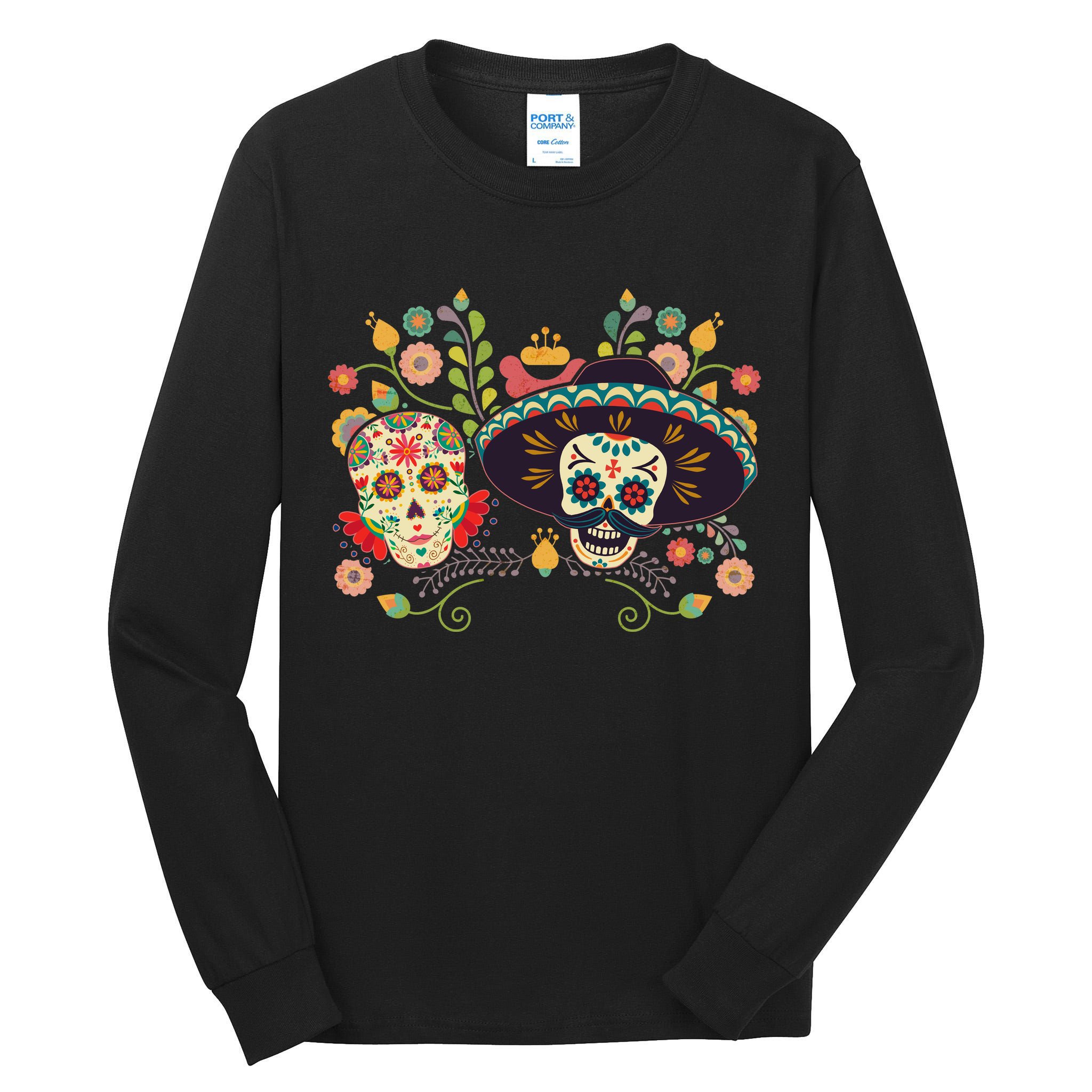 Sugar Skulls Day of the Dead Tall Long Sleeve T-Shirt