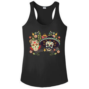 Sugar Skulls Day of the Dead Ladies PosiCharge Competitor Racerback Tank