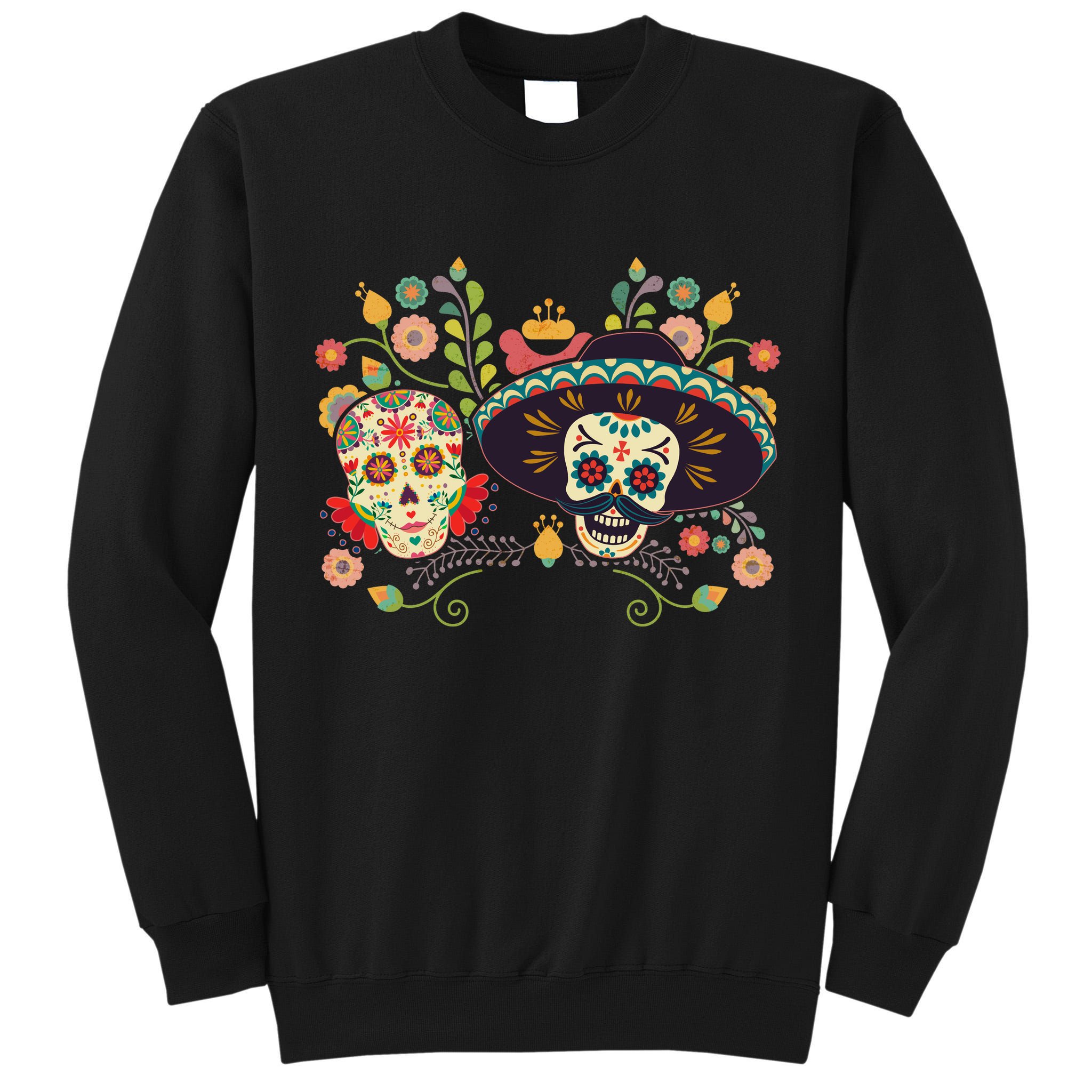 Sugar Skulls Day of the Dead Tall Sweatshirt