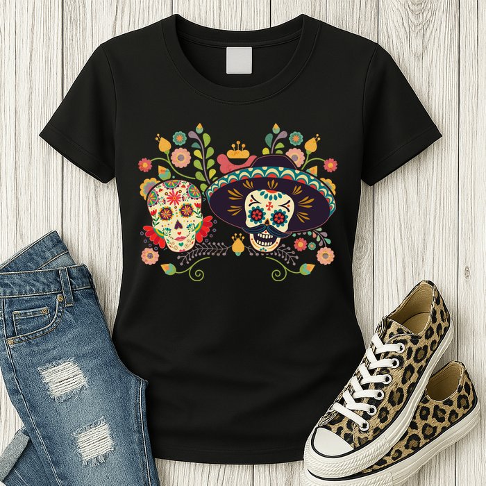 Sugar Skulls Day of the Dead Womens T-Shirt