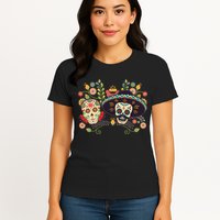 Sugar Skulls Day of the Dead Womens T-Shirt