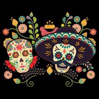 Sugar Skulls Day of the Dead Womens T-Shirt