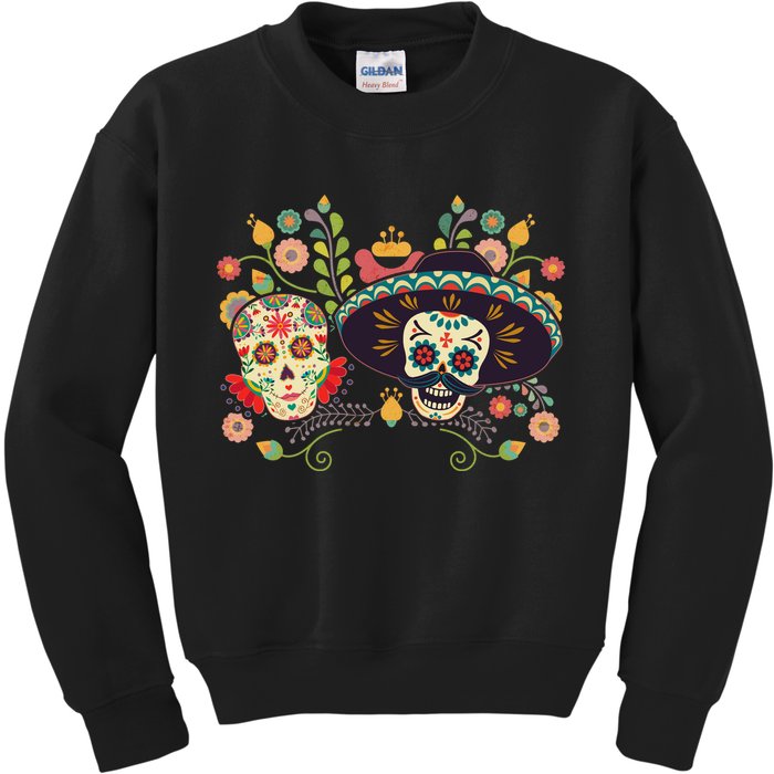 Sugar Skulls Day of the Dead Kids Sweatshirt