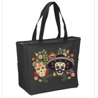 Sugar Skulls Day of the Dead Zip Tote Bag
