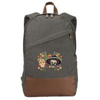 Sugar Skulls Day of the Dead Cotton Canvas Backpack