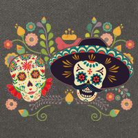 Sugar Skulls Day of the Dead Cotton Canvas Backpack
