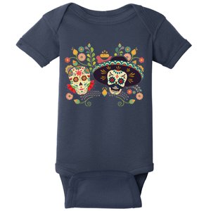 Sugar Skulls Day of the Dead Baby Bodysuit