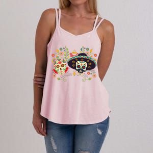 Sugar Skulls Day of the Dead Women's Strappy Tank