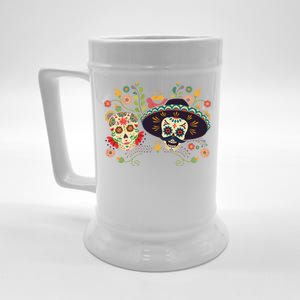 Sugar Skulls Day of the Dead Beer Stein