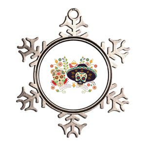 Sugar Skulls Day of the Dead Metallic Star Ornament