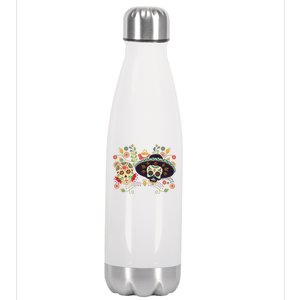 Sugar Skulls Day of the Dead Stainless Steel Insulated Water Bottle