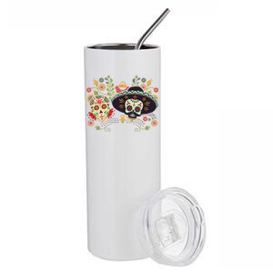 Sugar Skulls Day of the Dead Stainless Steel Tumbler