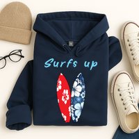 Surfs Up Hawaiian Style Hoodie