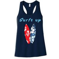 Surfs Up Hawaiian Style Womens Tank Top