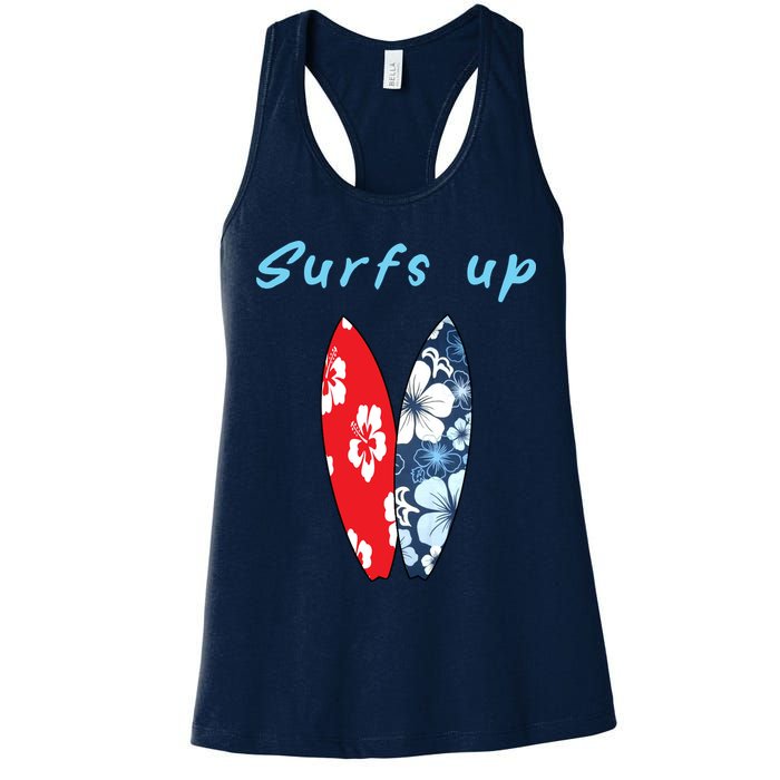 Surfs Up Hawaiian Style Womens Tank Top