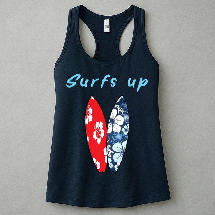 Surfs Up Hawaiian Style Womens Tank Top