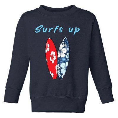 Surfs Up Hawaiian Style Toddler Sweatshirt