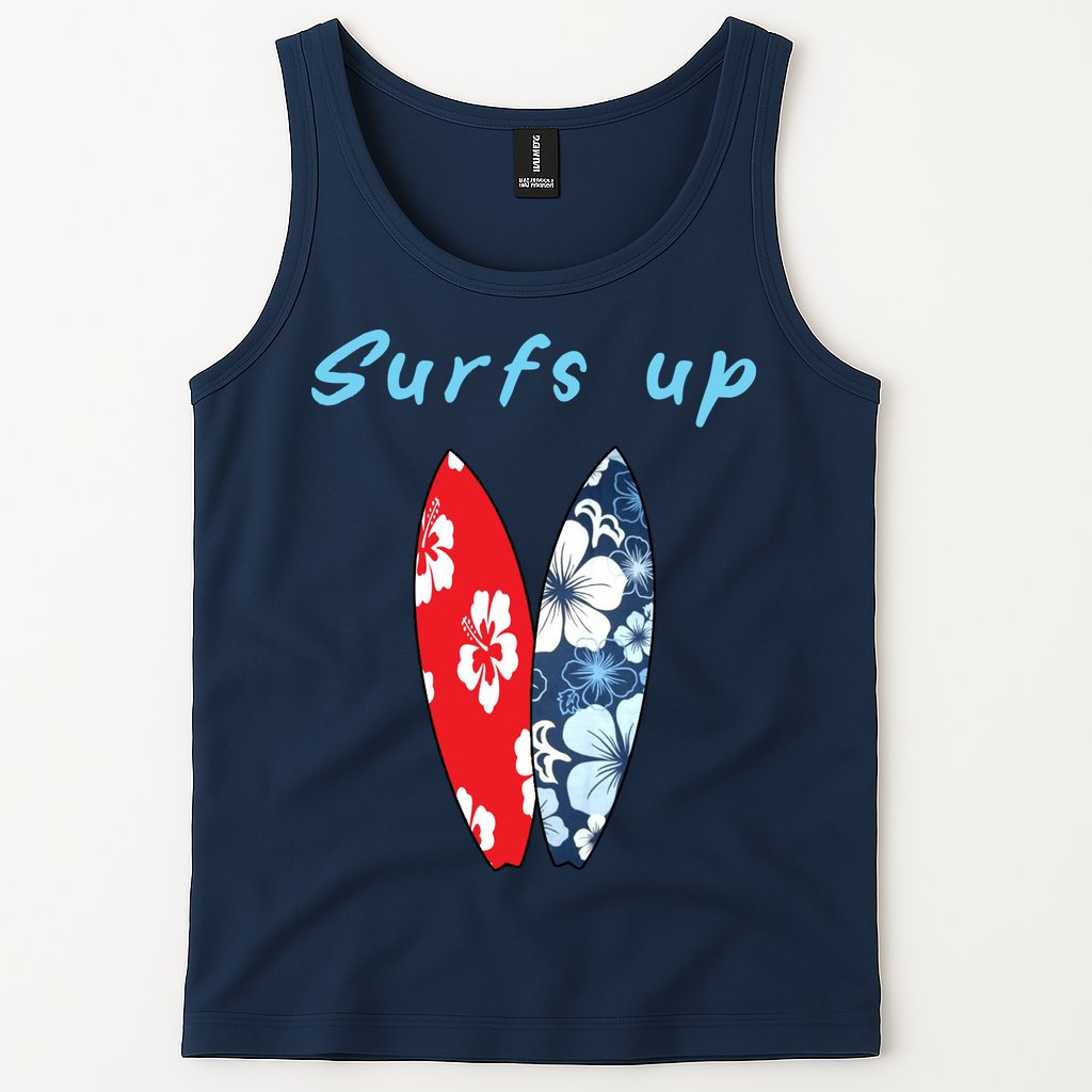 Surfs Up Hawaiian Style Tank Top