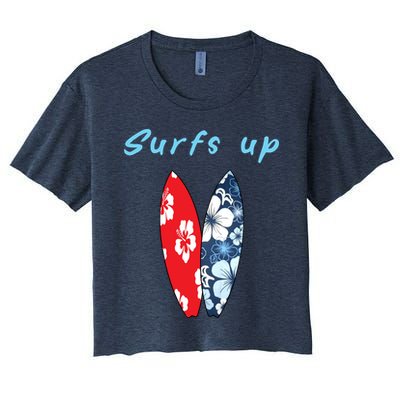 Surfs Up Hawaiian Style Crop Top