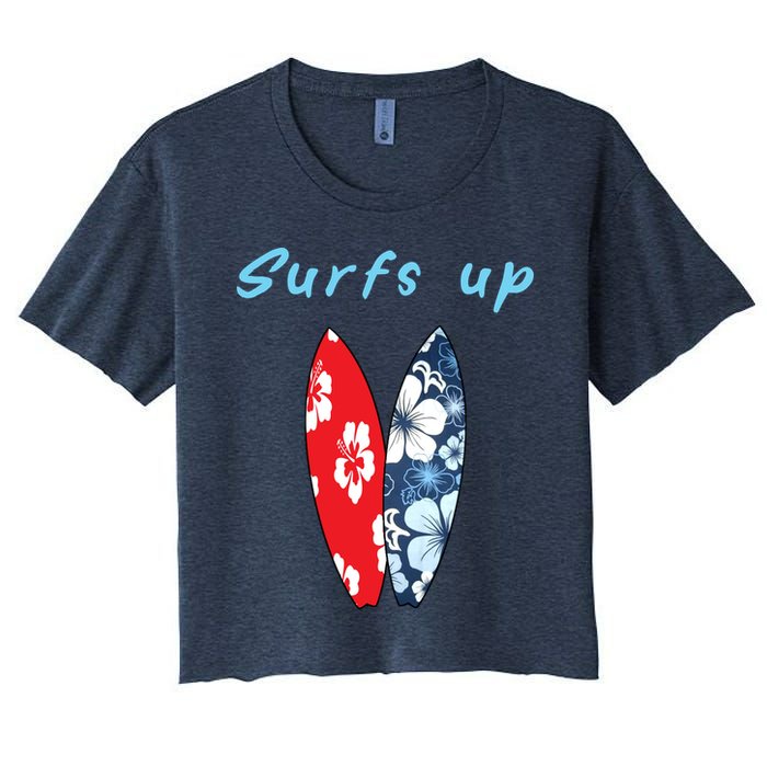 Surfs Up Hawaiian Style Crop Top