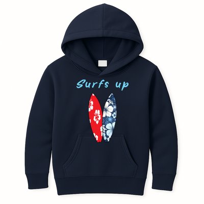 Surfs Up Hawaiian Style Kids Hoodie