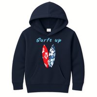 Surfs Up Hawaiian Style Kids Hoodie