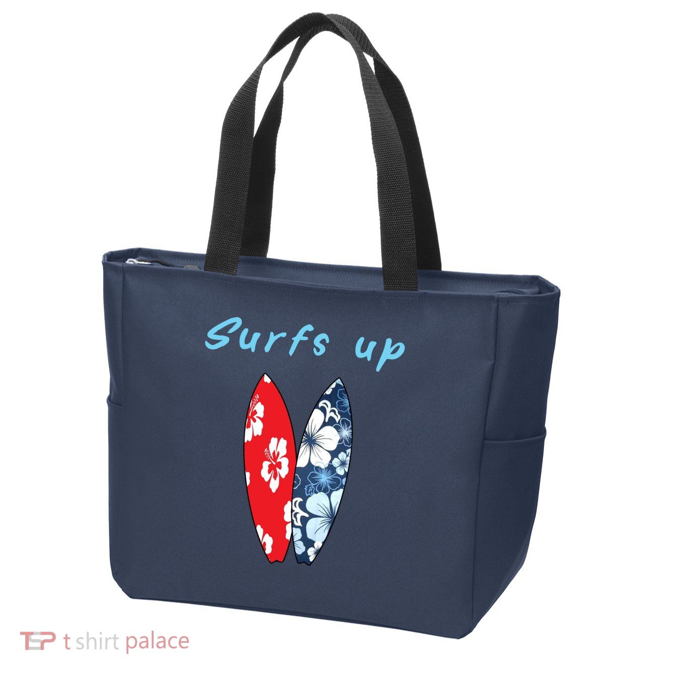 Surfs Up Hawaiian Style Zip Tote Bag