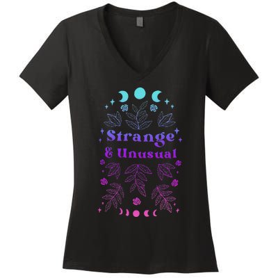 Strange &Unusual Halloween Lover Women's V-Neck T-Shirt