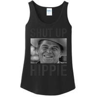 Shut Up Hippie Ronald Reagan Anti Liberal Republican Ladies Essential Tank