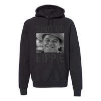 Shut Up Hippie Ronald Reagan Anti Liberal Republican Premium Hoodie