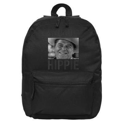 Shut Up Hippie Ronald Reagan Anti Liberal Republican 16 in Basic Backpack