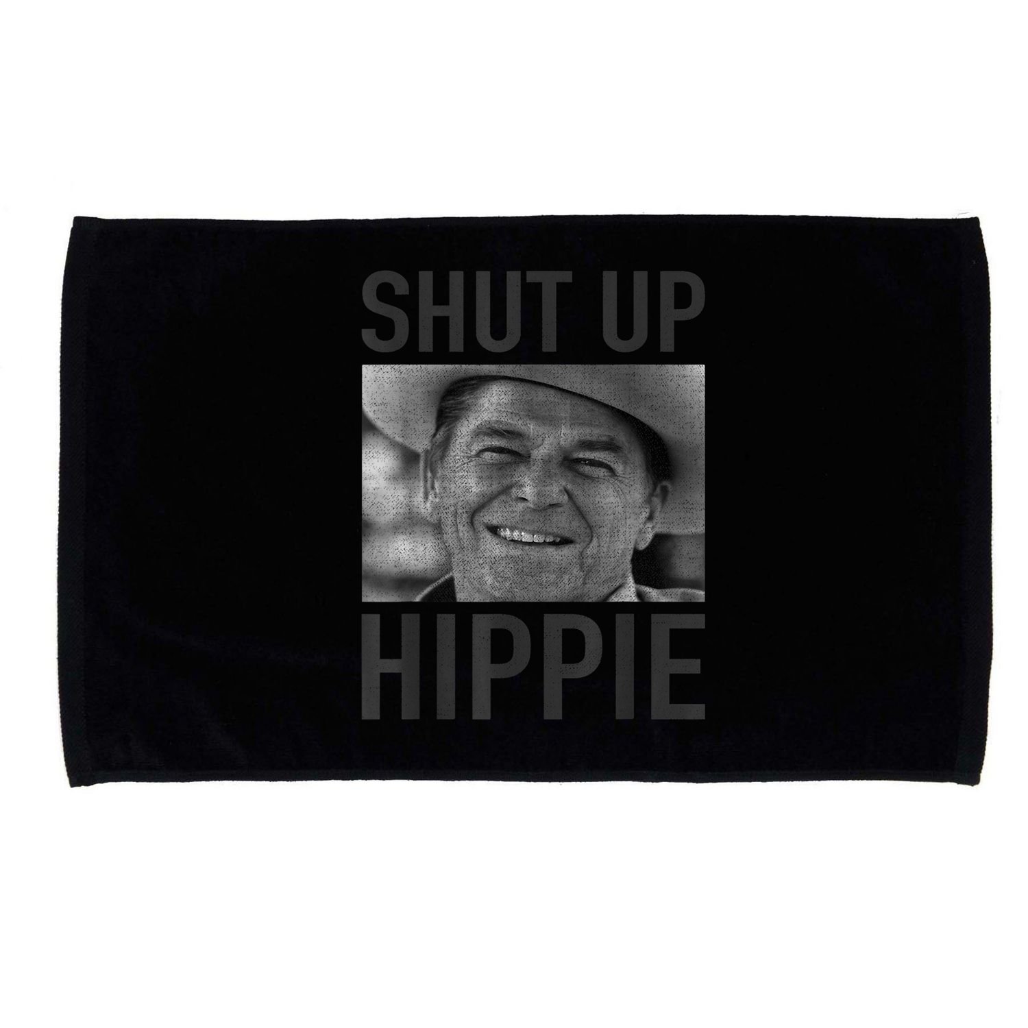 Shut Up Hippie Ronald Reagan Anti Liberal Republican Microfiber Hand Towel