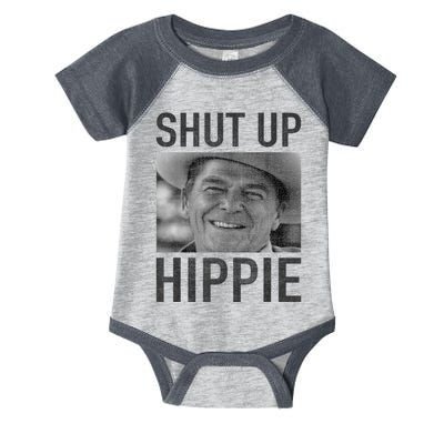 Shut Up Hippie Ronald Reagan Anti Liberal Republican Infant Baby Jersey Bodysuit