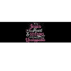 SheS Unstoppable Hairdresser Scissors Hair Stylist Salon Bumper Sticker