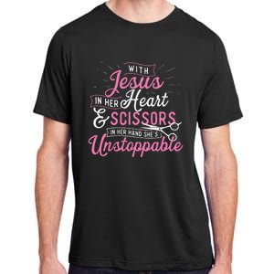 SheS Unstoppable Hairdresser Scissors Hair Stylist Salon Adult ChromaSoft Performance T-Shirt