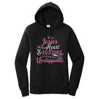 SheS Unstoppable Hairdresser Scissors Hair Stylist Salon Women's Pullover Hoodie