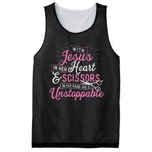 SheS Unstoppable Hairdresser Scissors Hair Stylist Salon Mesh Reversible Basketball Jersey Tank