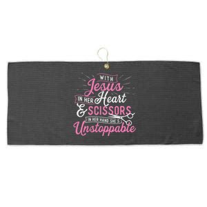 SheS Unstoppable Hairdresser Scissors Hair Stylist Salon Large Microfiber Waffle Golf Towel