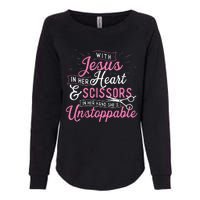 SheS Unstoppable Hairdresser Scissors Hair Stylist Salon Womens California Wash Sweatshirt