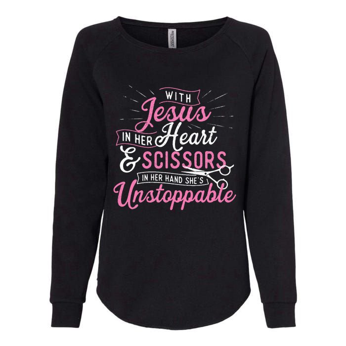 SheS Unstoppable Hairdresser Scissors Hair Stylist Salon Womens California Wash Sweatshirt