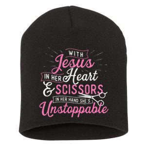 SheS Unstoppable Hairdresser Scissors Hair Stylist Salon Short Acrylic Beanie