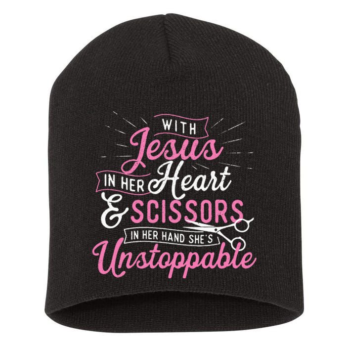 SheS Unstoppable Hairdresser Scissors Hair Stylist Salon Short Acrylic Beanie