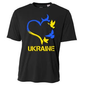 Support Ukraine Heart Doves Cooling Performance Crew T-Shirt