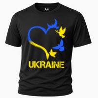 Support Ukraine Heart Doves Cooling Performance Crew T-Shirt