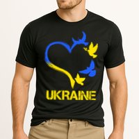 Support Ukraine Heart Doves Cooling Performance Crew T-Shirt