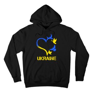 Support Ukraine Heart Doves Hoodie