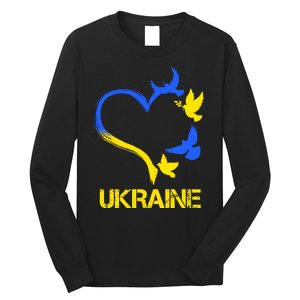 Support Ukraine Heart Doves Long Sleeve Shirt