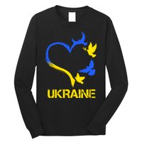 Support Ukraine Heart Doves Long Sleeve Shirt