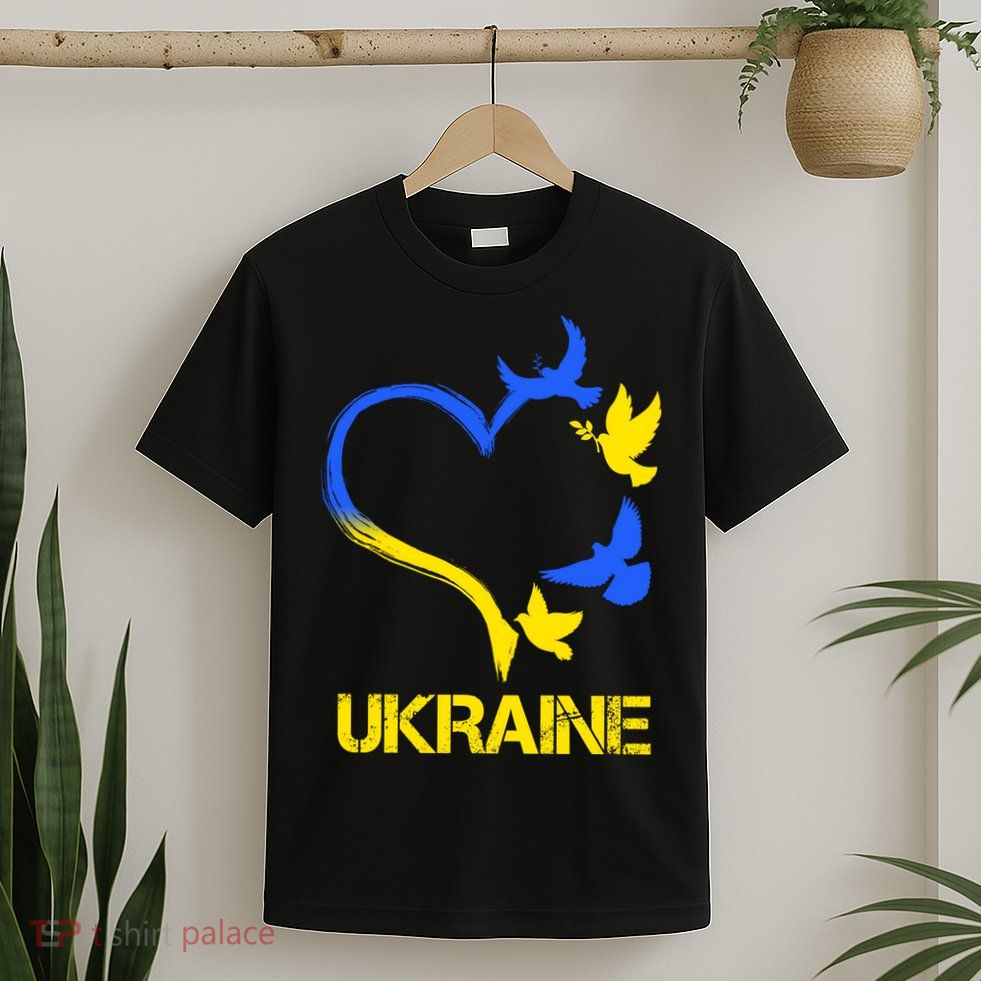 Support Ukraine Heart Doves T-Shirt