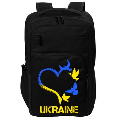 Support Ukraine Heart Doves Impact Tech Backpack